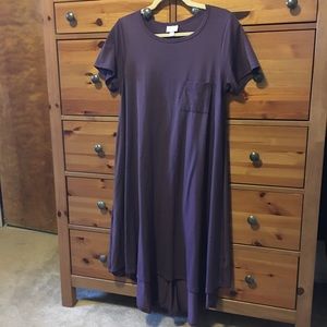 LuLaRoe Carly Dress, Dark Purple, Size S